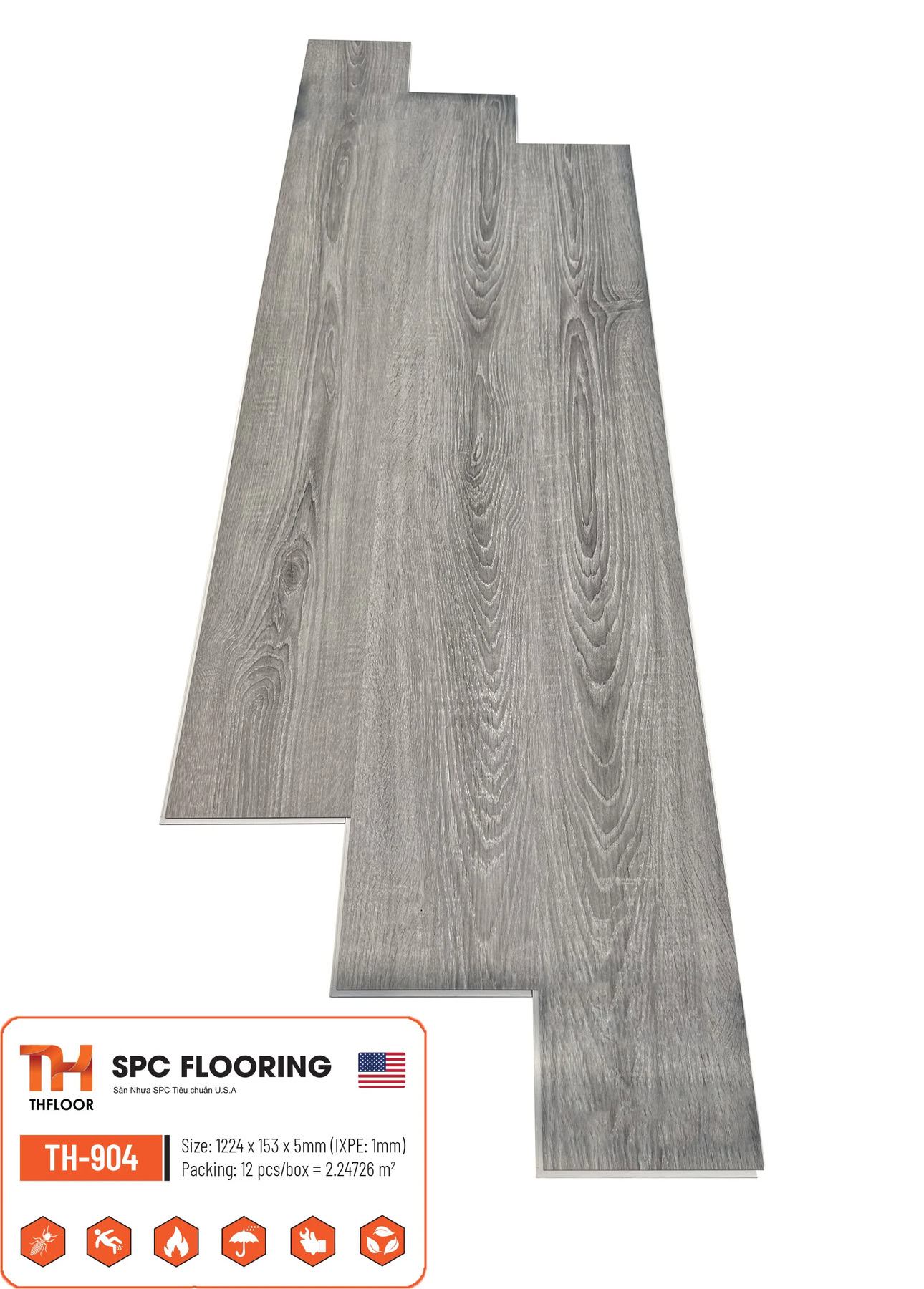 Sàn Nhựa SPC THFloor 5mm TH-904