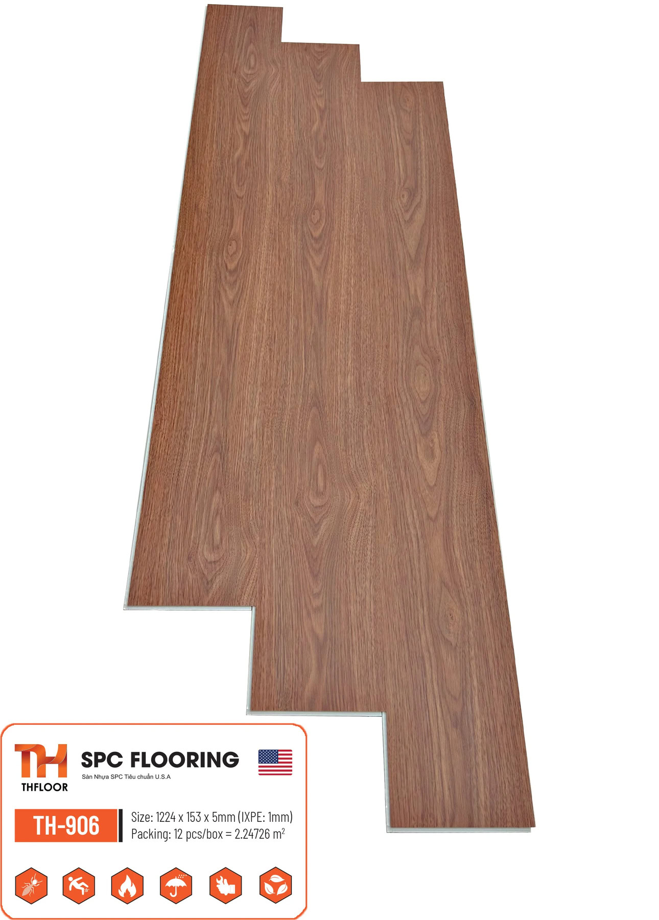 Sàn Nhựa SPC THFloor 5mm TH-906