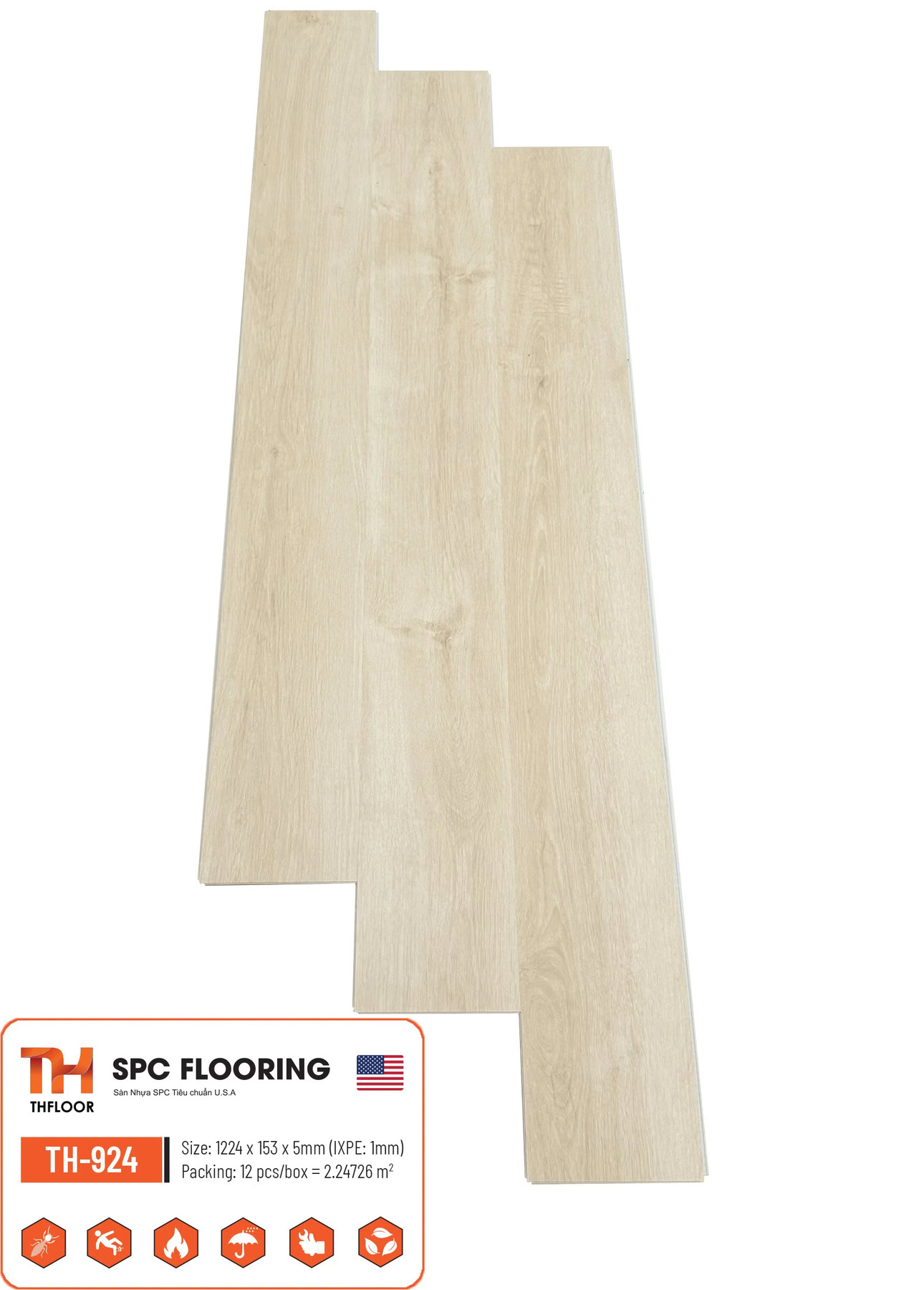Sàn Nhựa SPC THFloor 5mm TH-924