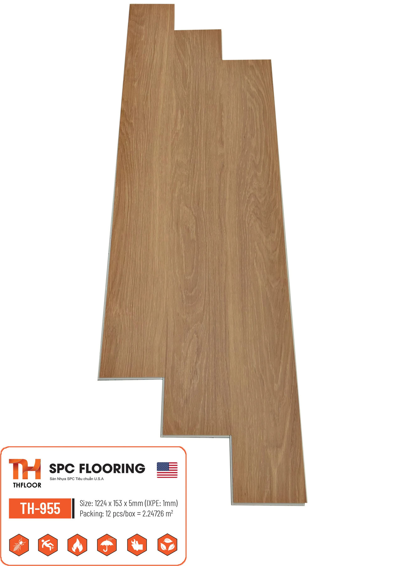 Sàn Nhựa SPC THFloor 5mm TH-955