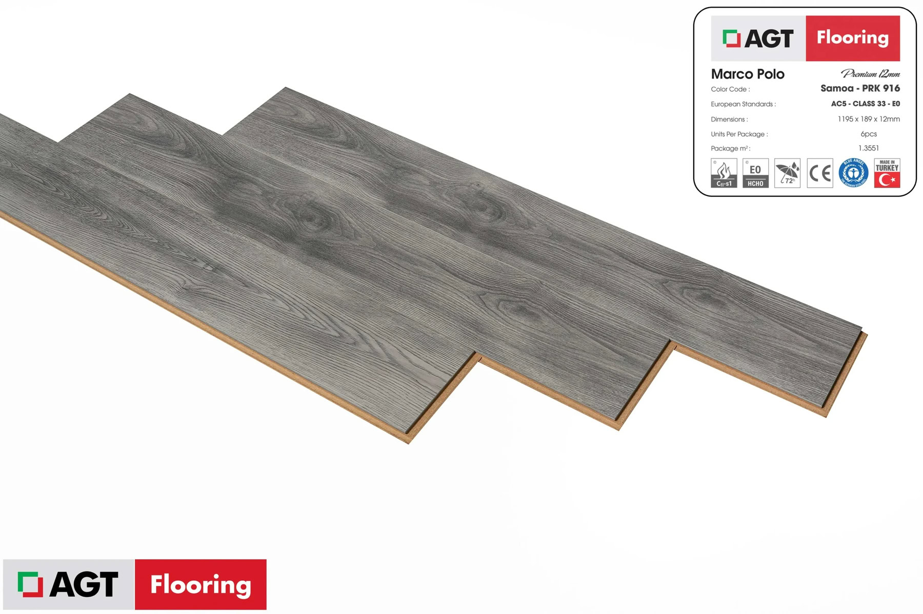 Sàn gỗ AGT Marcopolo PRK916 12mm