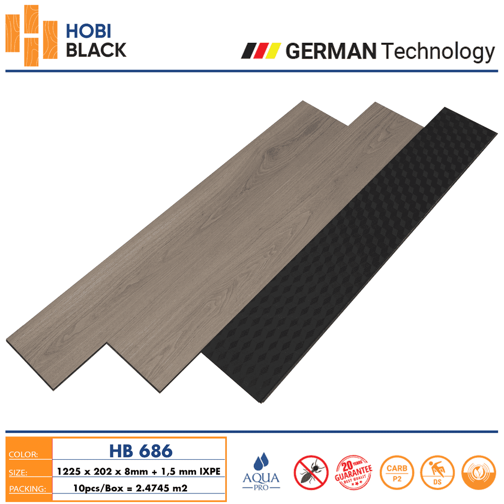 Sàn Gỗ Hobi Black HB 686