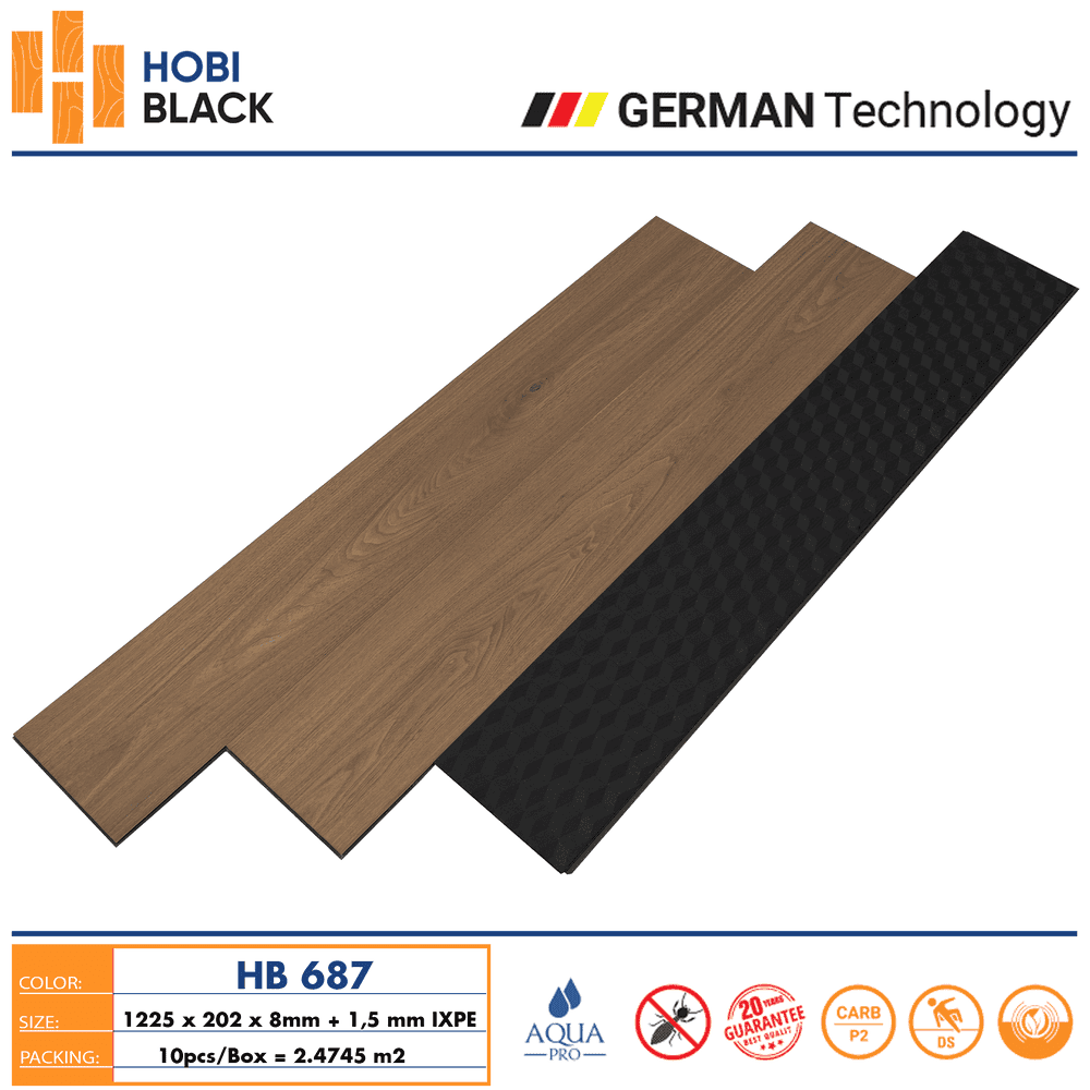 Sàn Gỗ Hobi Black HB 687