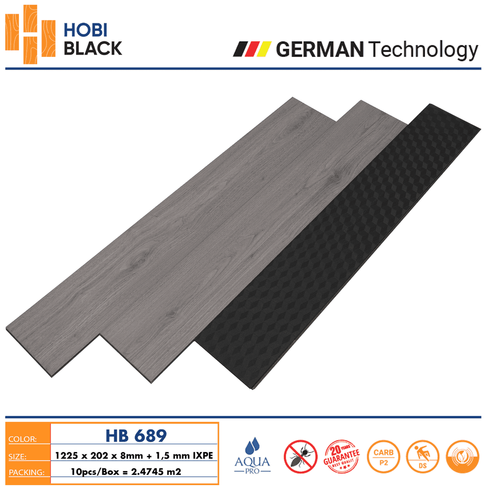 Sàn Gỗ Hobi Black HB 689