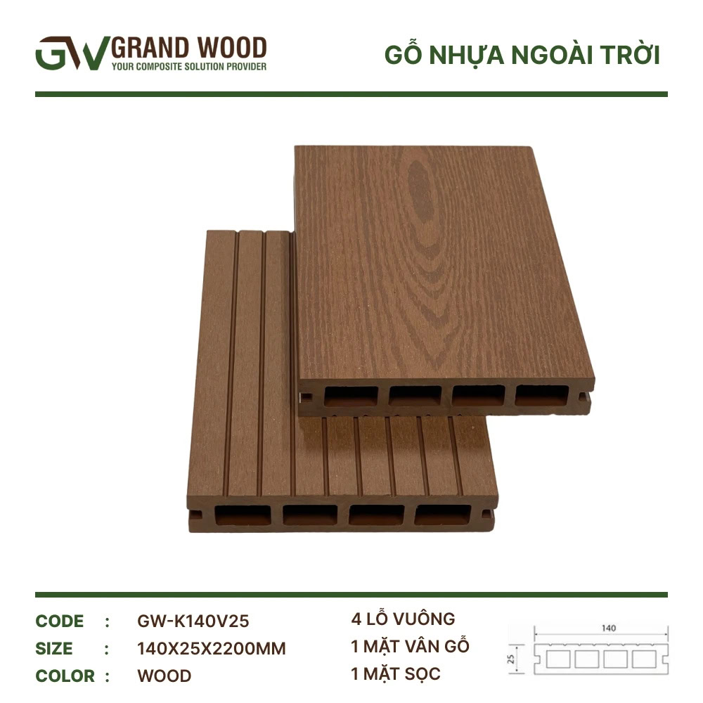 Grand Wood GW-K140V25 Wood Outdoor Wood Flooring
