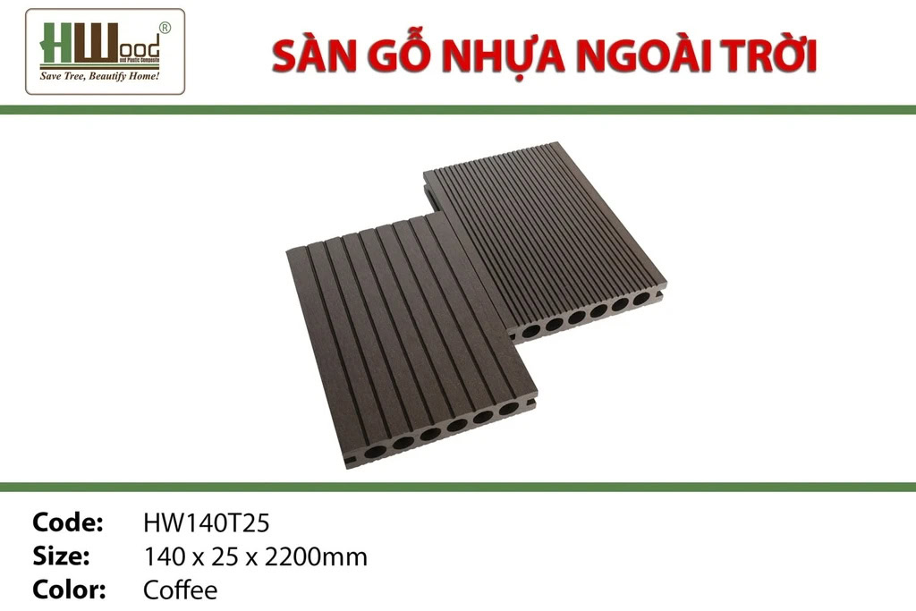 Sàn gỗ ngoài trời Hwood HW140T25