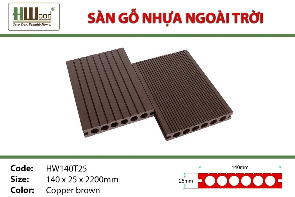 Hwood HW140T25 Outdoor Wood Flooring