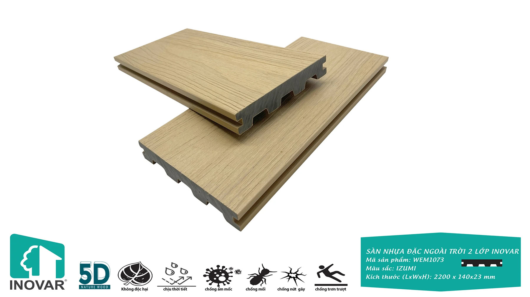 Sàn Gỗ Ngoài Trời Inovar WEM1073