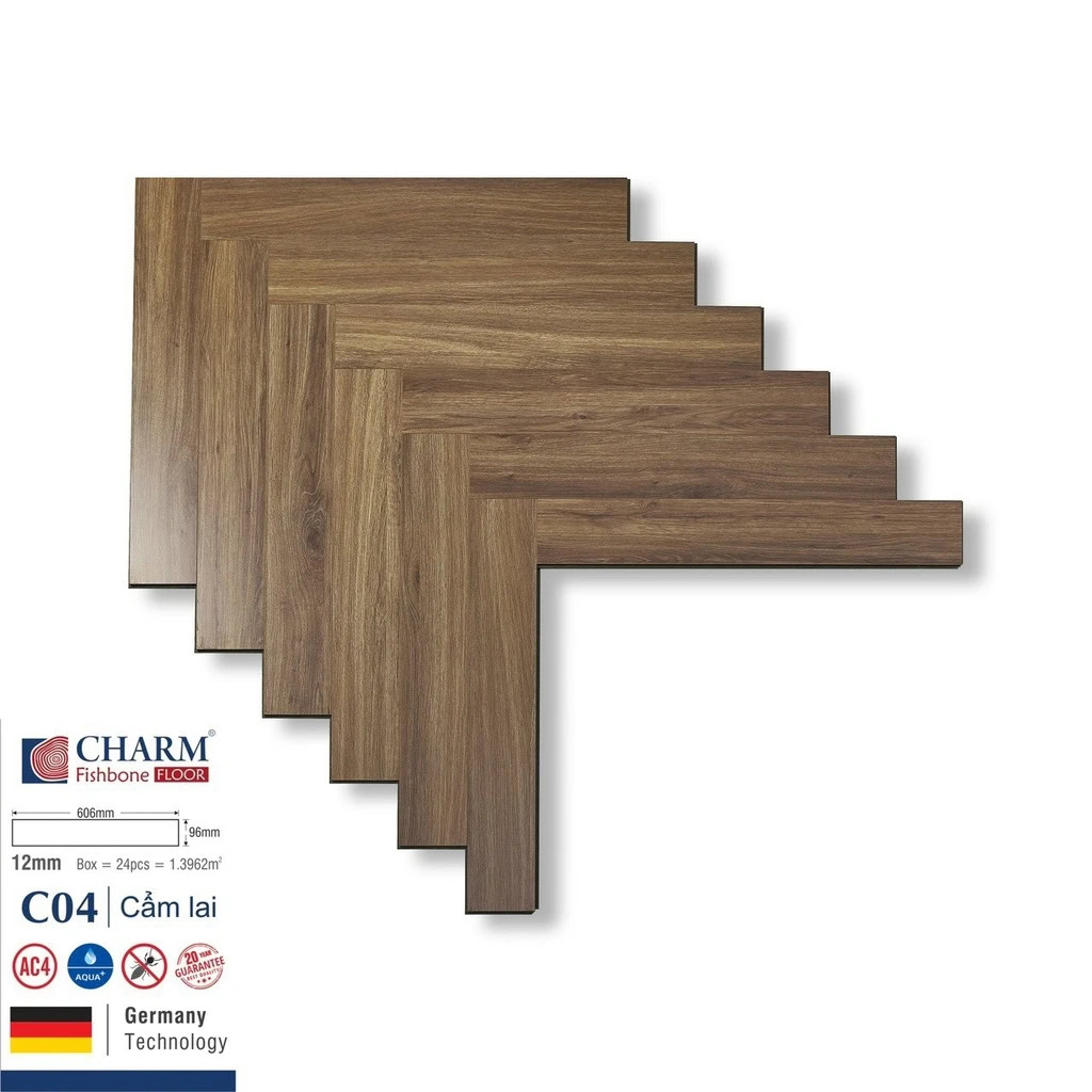 Sàn gỗ xương cá Charm Wood C04
