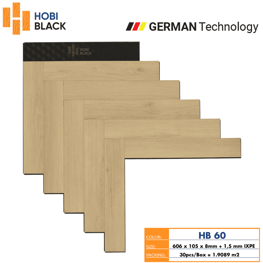 Hobi Black HB 60 Herringbone Laminate Flooring