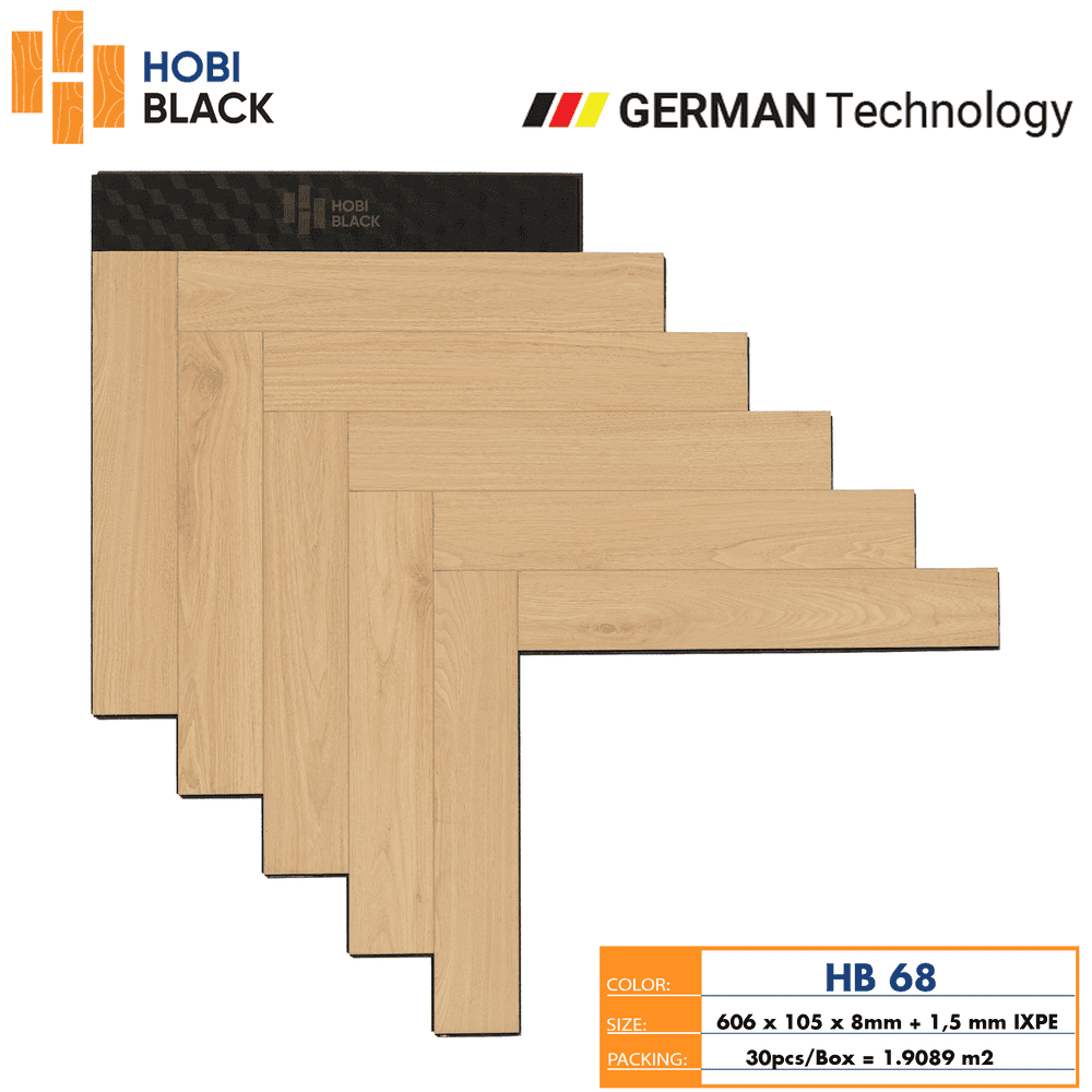 Hobi Black HB 68 Herringbone Laminate Flooring