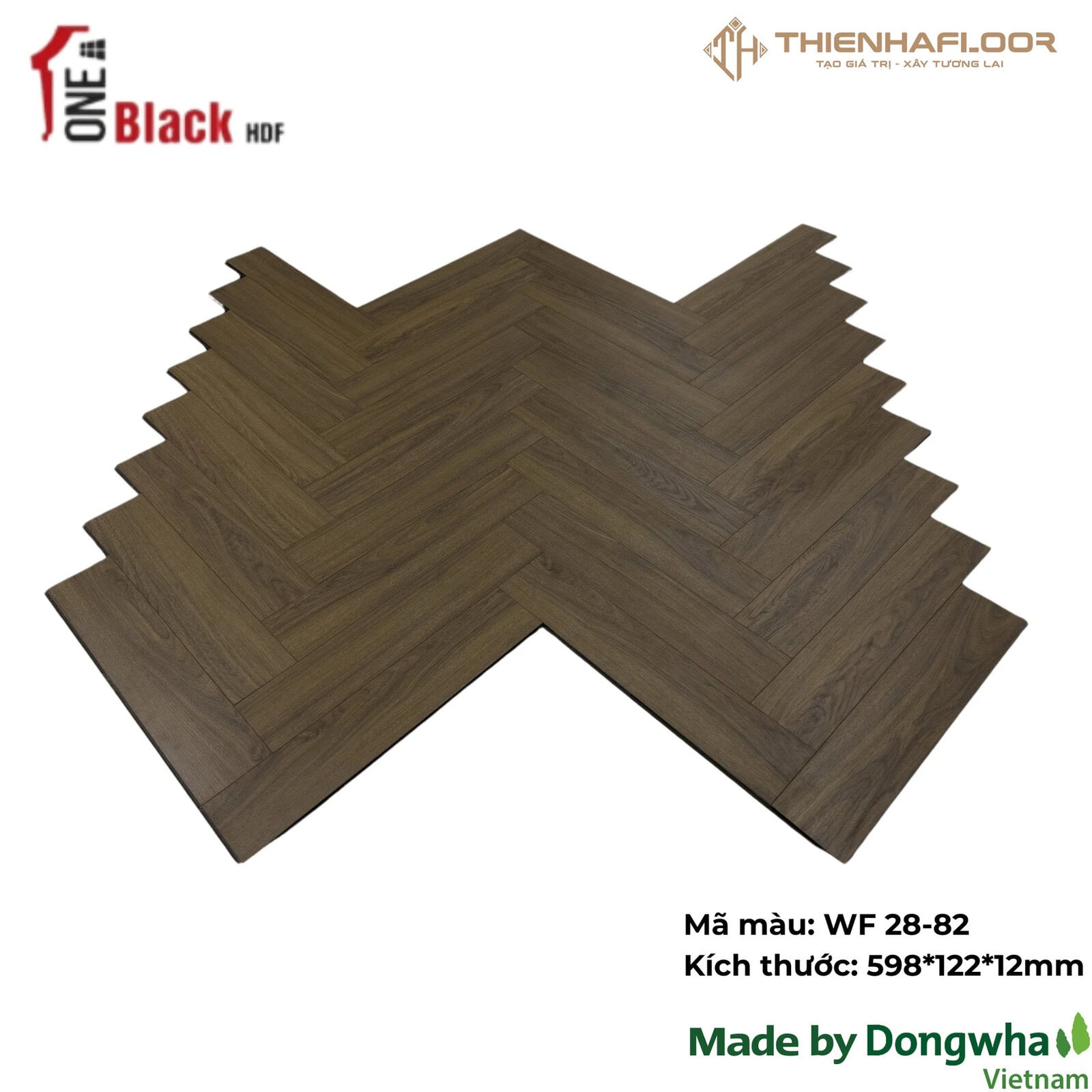 One Black WF 28-82 Herringbone Laminate Flooring