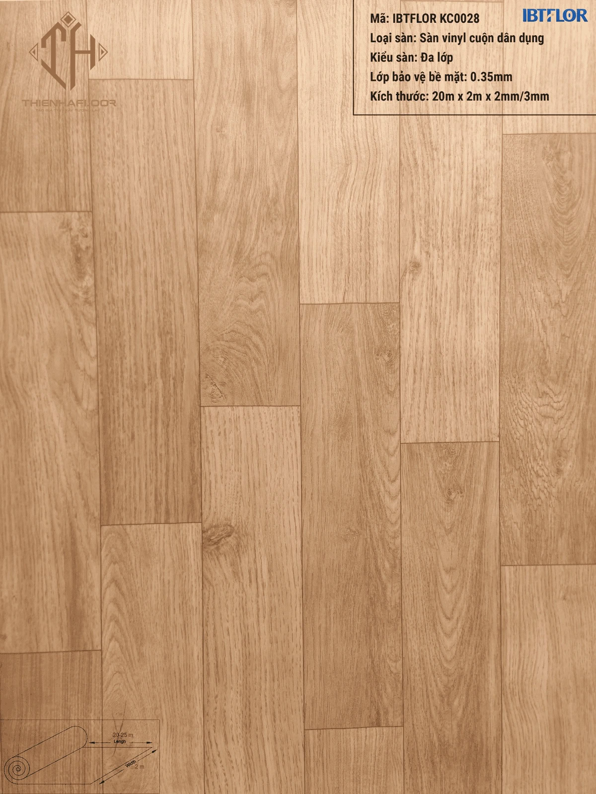 IBTFLOR KC0028 Vinyl Sheet Flooring
