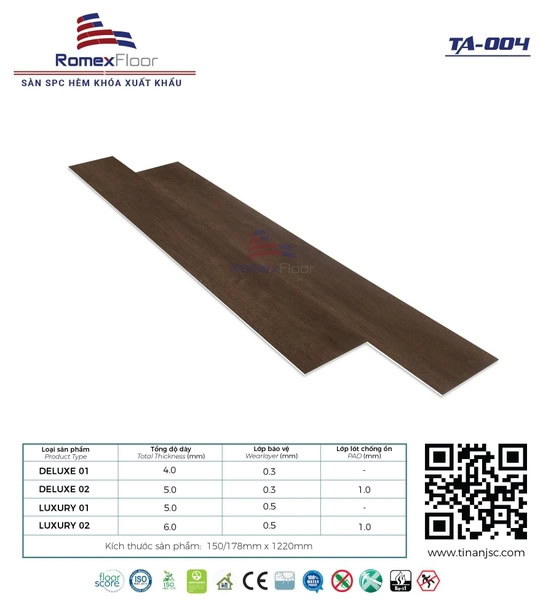 Romex Floor TA004 Click-lock Vinyl Flooring