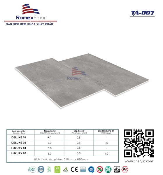 Romex Floor TA007 Click-lock Vinyl Flooring