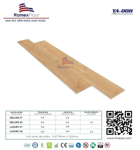 Romex Floor TA008 Click-lock Vinyl Flooring