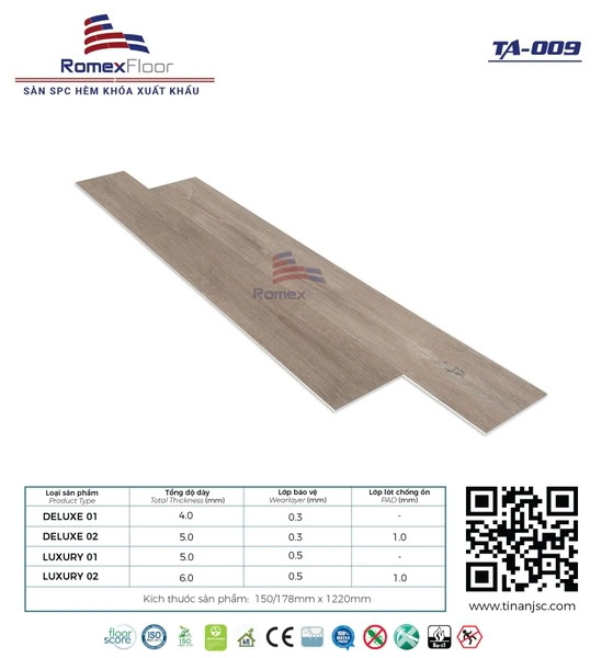 Romex Floor TA009 Click-lock Vinyl Flooring