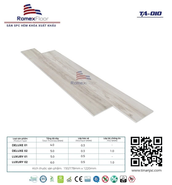 Romex Floor TA010 Click-lock Vinyl Flooring