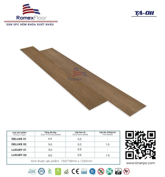 Romex Floor TA011 Click-lock Vinyl Flooring