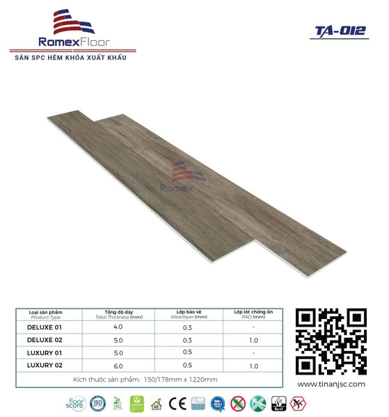 Romex Floor TA012 Click-lock Vinyl Flooring
