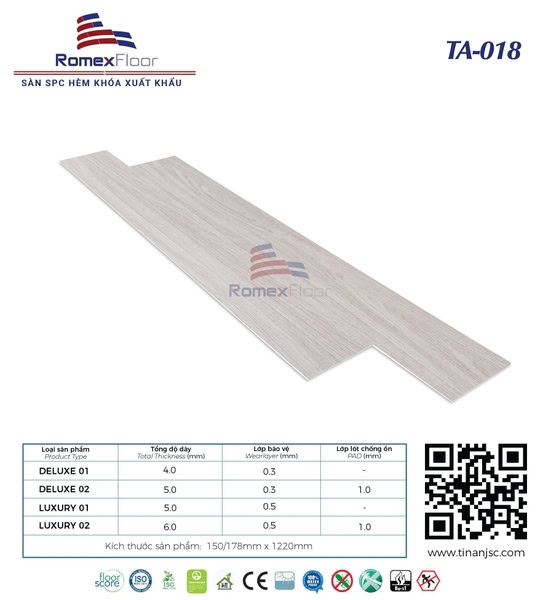 Romex Floor TA018 Click-lock Vinyl Flooring