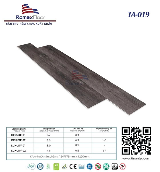 Romex Floor TA019 Click-lock Vinyl Flooring