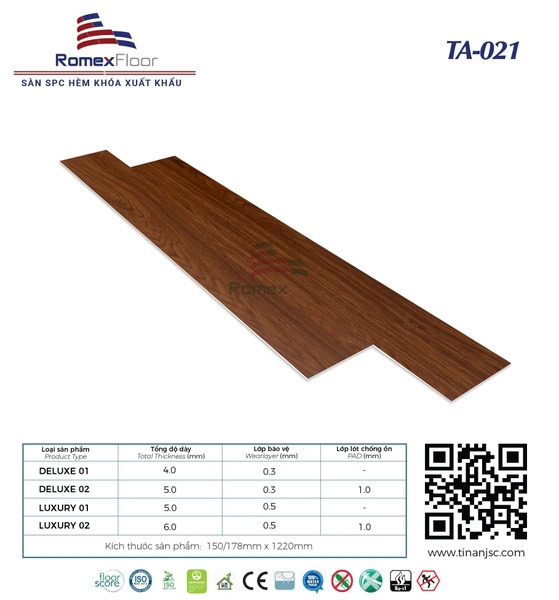 Romex Floor TA021 Click-lock Vinyl Flooring
