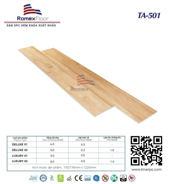 Romex Floor TA501 Click-lock Vinyl Flooring