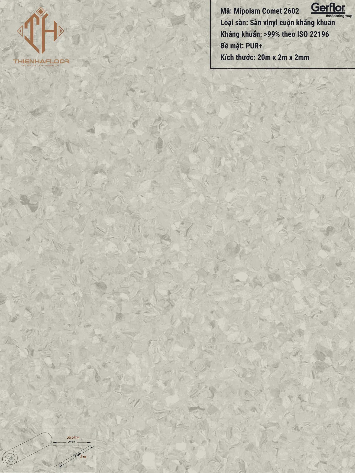 Gerflor Mipolam Comet 2602 Antibacterial Vinyl Flooring