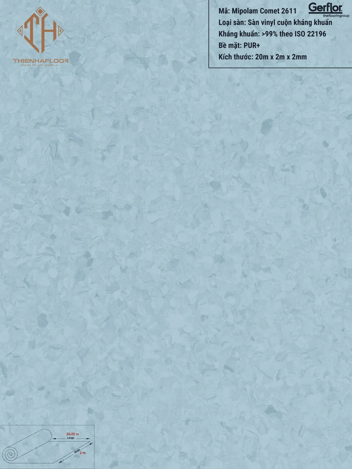 Gerflor Mipolam Comet 2611 Antibacterial Vinyl Flooring