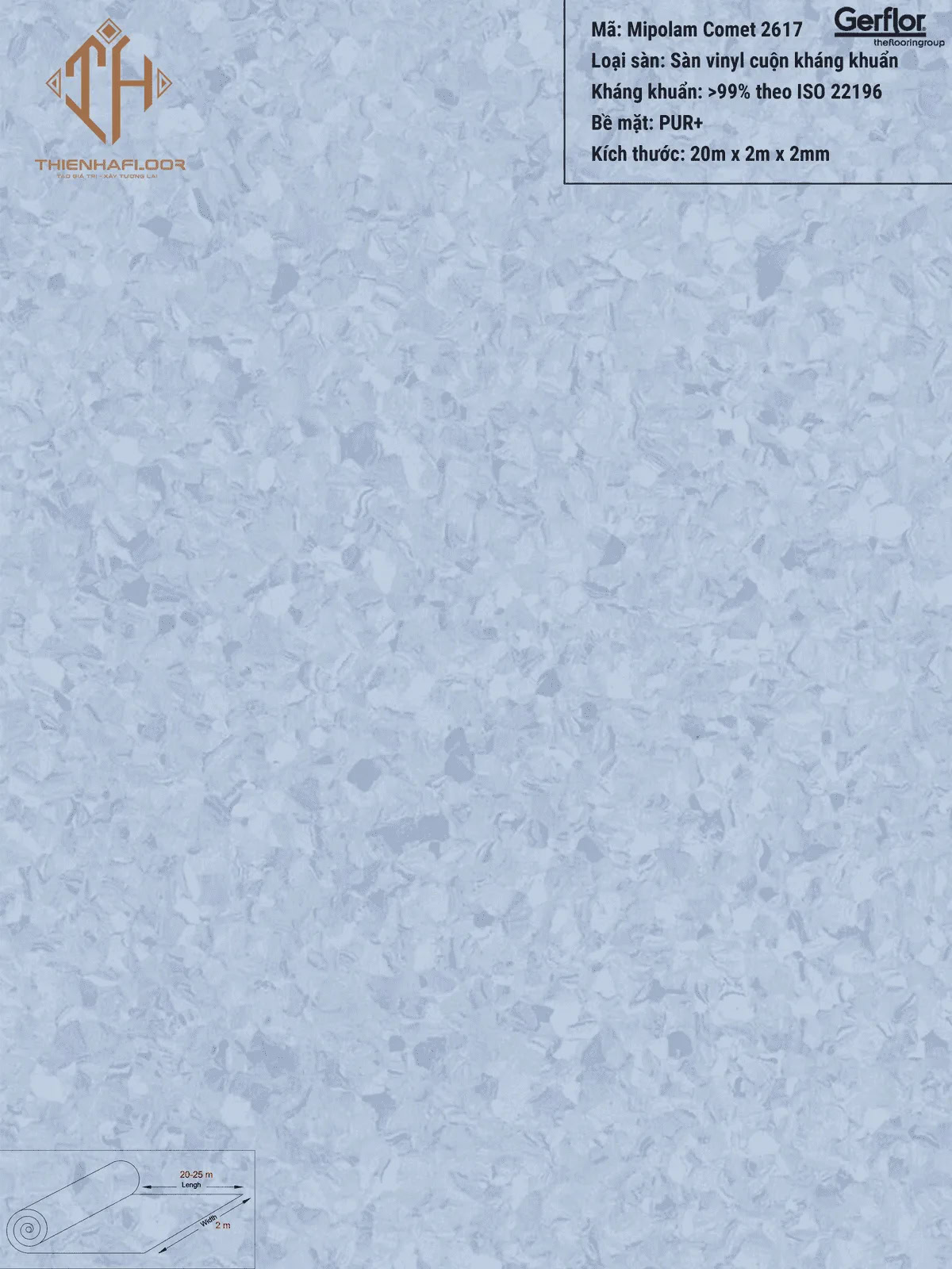 Gerflor Mipolam Comet 2617 Antibacterial Vinyl Flooring