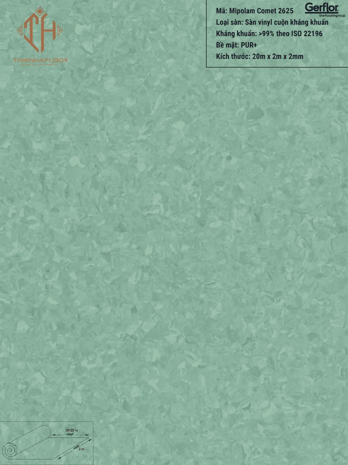 Gerflor Mipolam Comet 2625 Antibacterial Vinyl Flooring