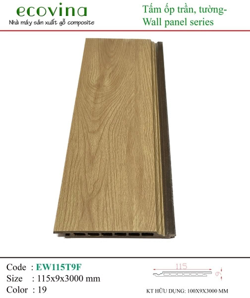 Tấm nhựa ốp tường Ecovina EW115T9F-19