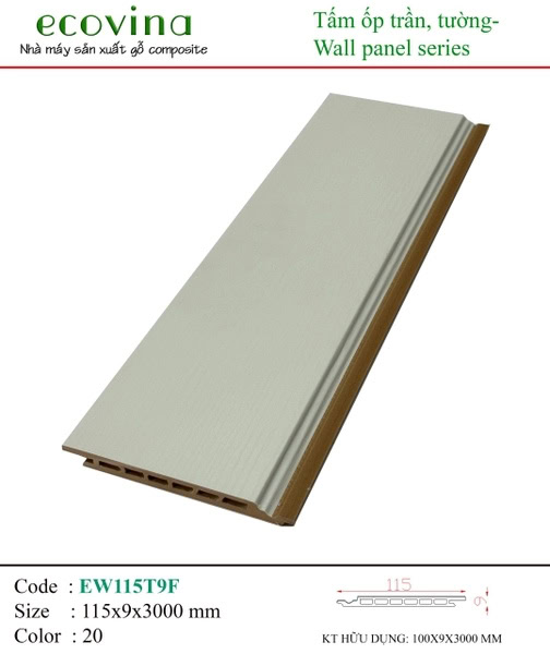 Tấm ốp gỗ nhựa Ecovina EW115T9F 20