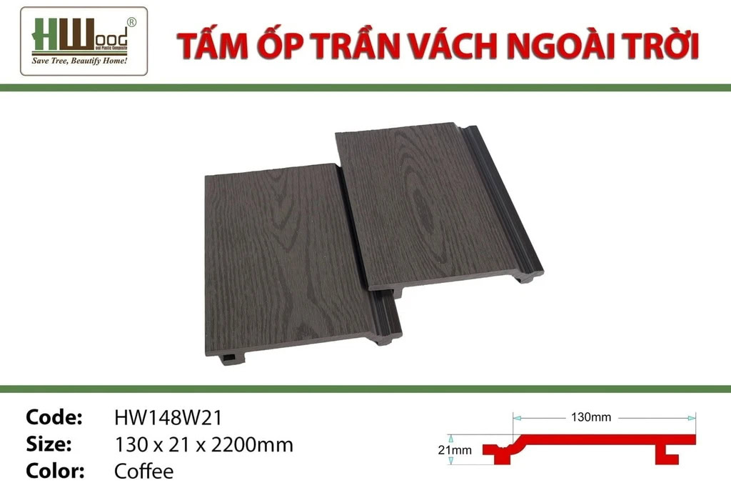 Tấm ốp gỗ nhựa Hwood HW148W21