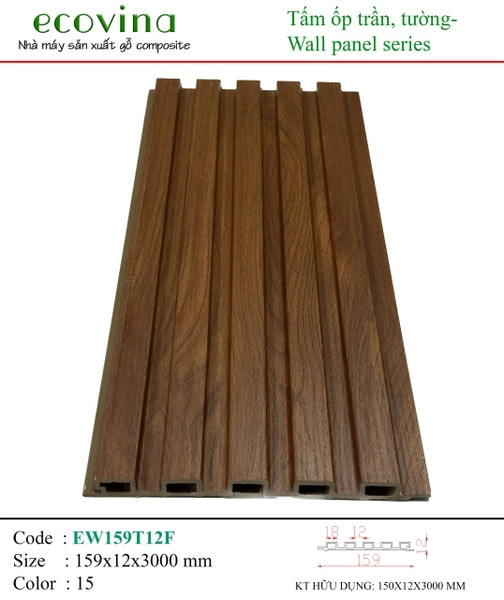 Ecovina EW159T12F 15mm Wave Wall Panel