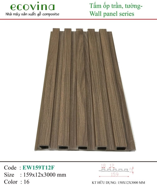 Ecovina EW159T12F Fluted Wall Panel