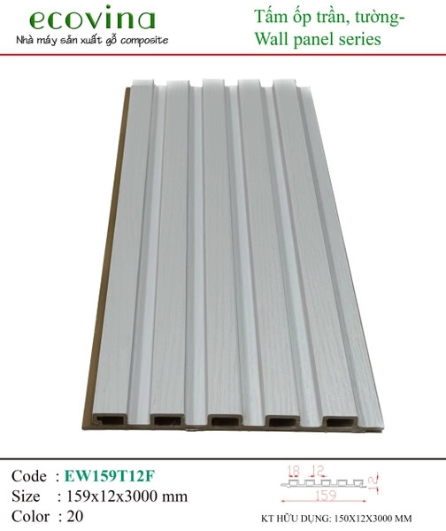 Ecovina EW159T12F 20 Wave Wall Panel