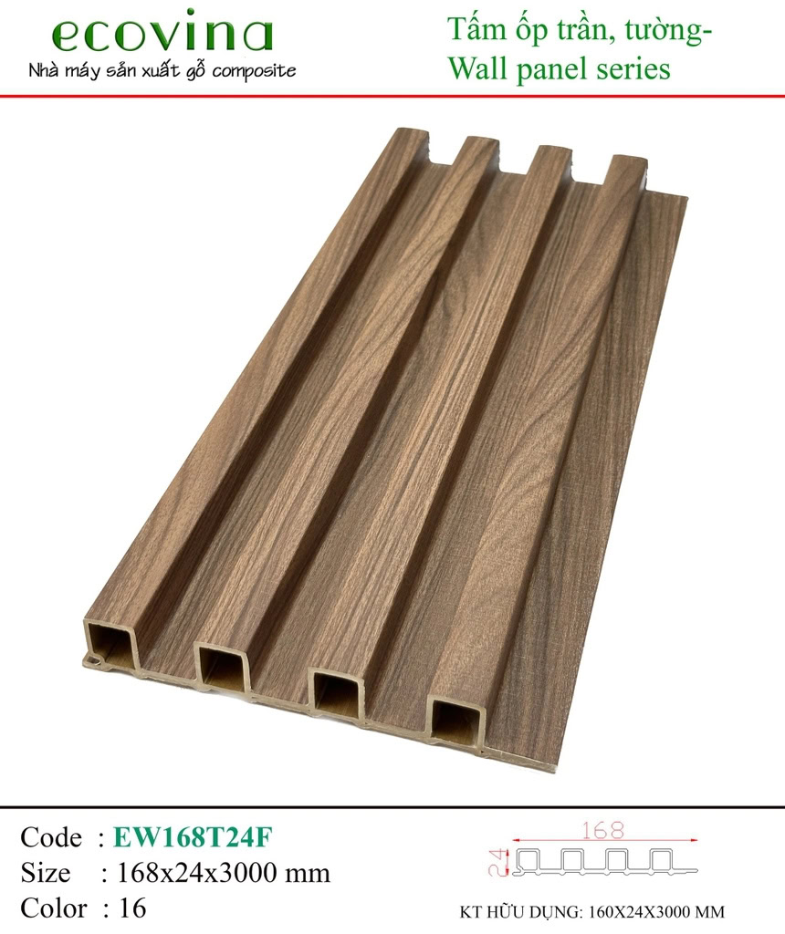 Ecovina EW168T24F 16 Wave Wall Panel