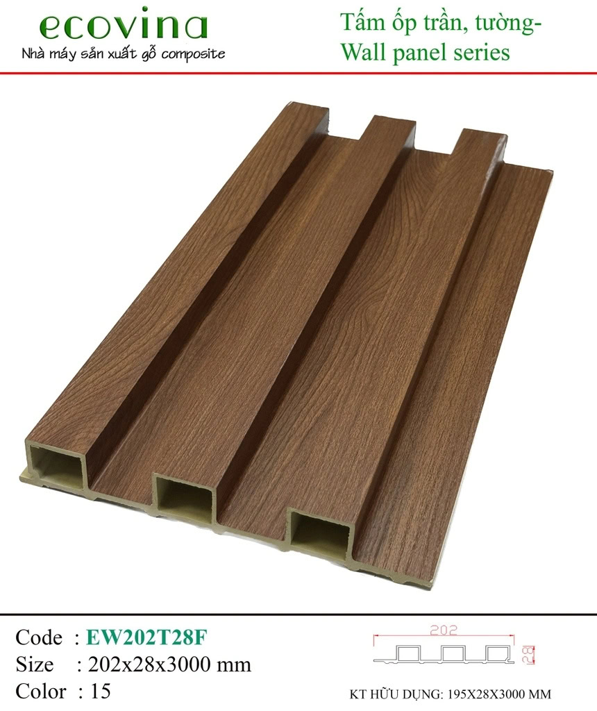 Ecovina EW202T28F 15 Wave Wall Panel
