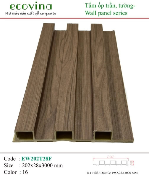 Ecovina EW202T28F 16 Wave Lam Wall Panel