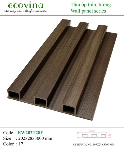 Ecovina EW202T28F 17 Wave Wall Panel