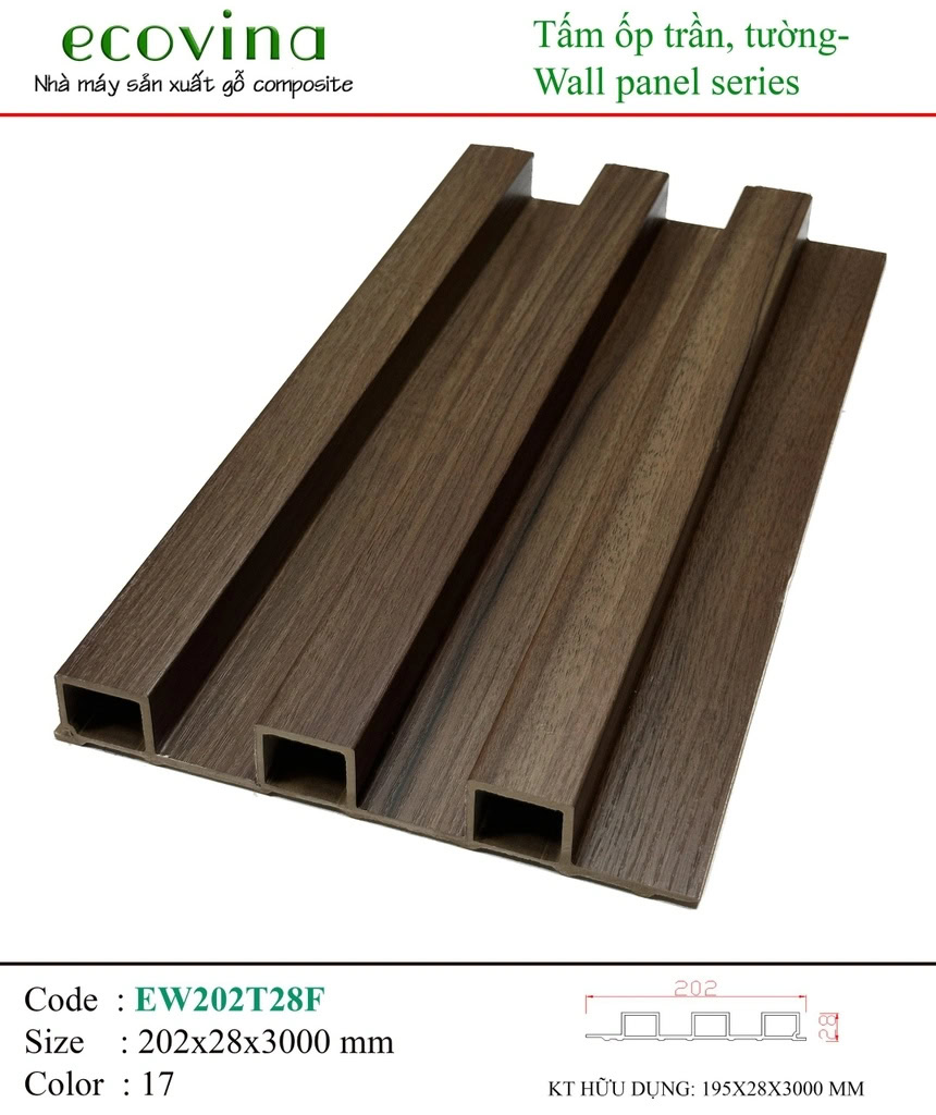 Ecovina EW202T28F 17 Wave Wall Panel