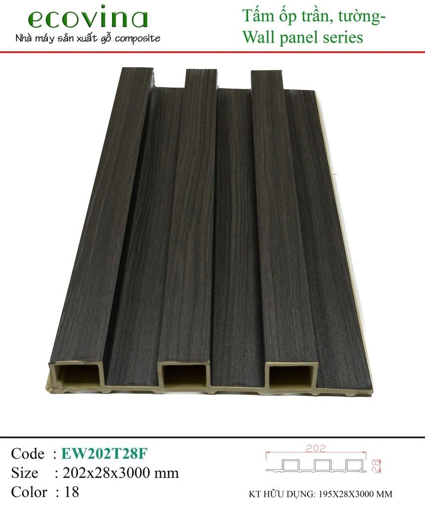 Ecovina EW202T28F 18 Wave Wall Panel