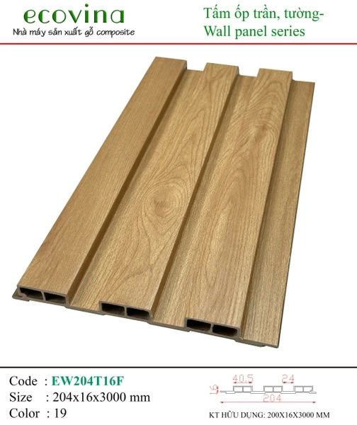 Ecovina EW204T16F 19 Wave Wall Panel