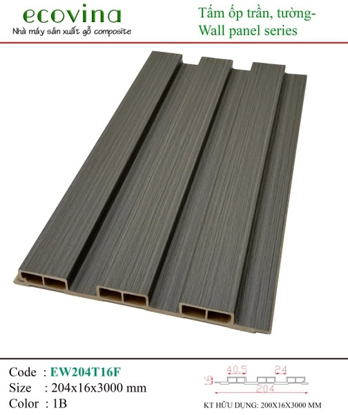 Ecovina EW204T16F 1B Wave Wall Panel