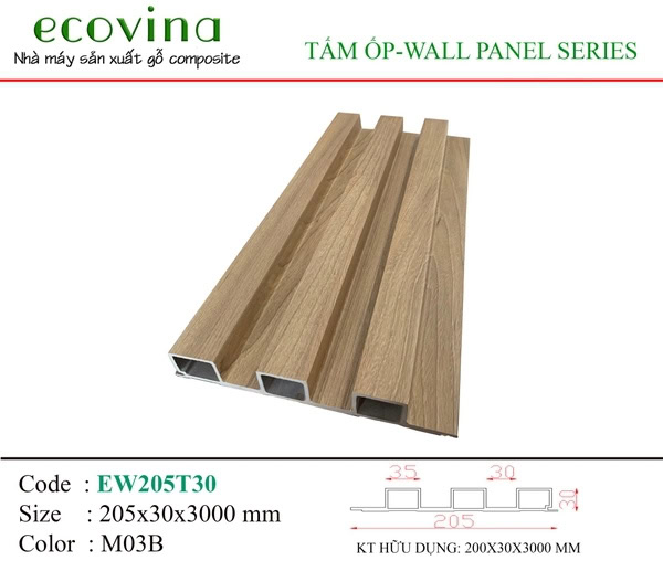 Ecovina EW205T30 M03B Fluted Wall Panel