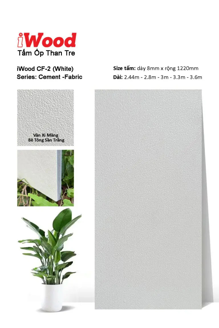 Tấm ốp than tre vân bê tông iWood CF-2