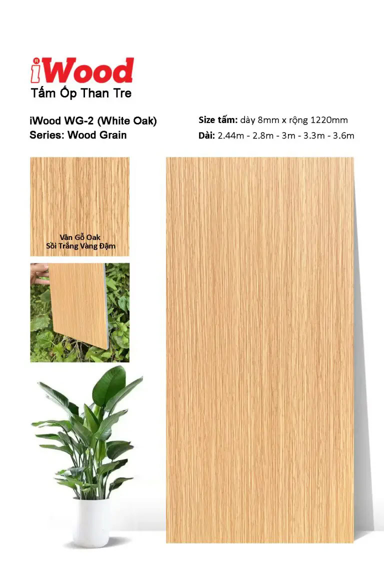 iWood WG-2 Bamboo Charcoal Wall Panel with Wood Grain