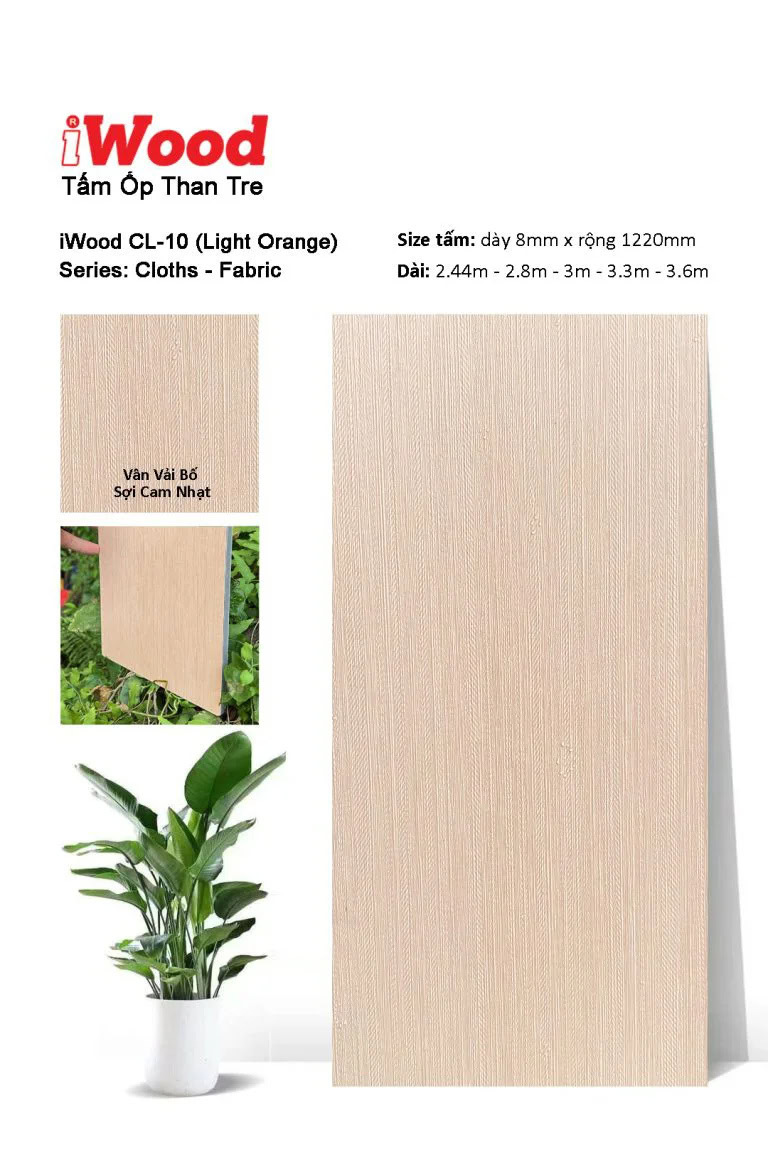 iWood CL-10 Bamboo Charcoal Wall Panel with Fabric Texture